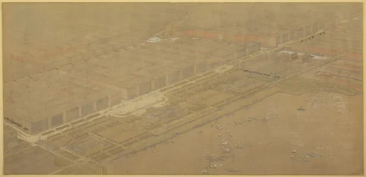 Plate 114 from The Plan of Chicago, 1909: Chicago. Proposed Boulevard and Parkway on Michigan