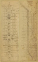 Plate 78: 2 Drawings from The Plan of Chicago, 1909: Suggested Location and Arrangement of the...