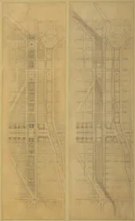 Plate 79 2 Drawings from The Plan of Chicago: Suggested Location and Arrangement
