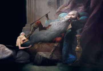 And She Begged Him to Leave Her Alive, from Bluebeard by Charles Perrault