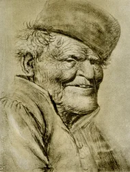 Head Study of a Smiling Farmer