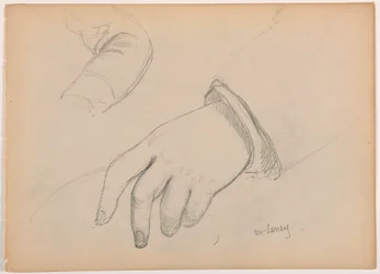 George D. Seney, Hand and Arm study; Verso: Left Foot, 1881