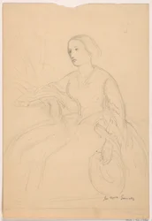 Mrs. Sheppard Gandy Seated; Verso: Mrs. Sheppard Gandy Seated, 1859