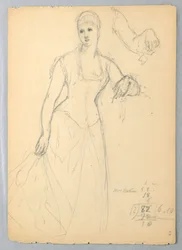 Sketch for a Portrait of Bella Worsham, 1878