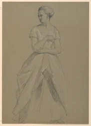 Study for "Martha Washington Reception", 1860