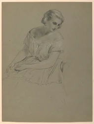 Study for "Martha Washington Reception", 1860