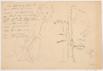 The Child Hugh Baxter Standing, Hand and Lip Studies, 1865