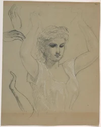 Woman With Hands Raised A, 1844–45