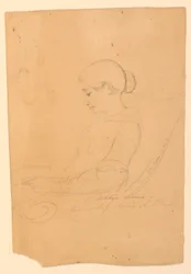 Portrait Study of Annie A. Brush, Seated in Profile