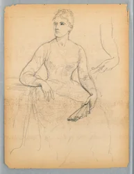 Sketch for a Portrait of a Seated Woman