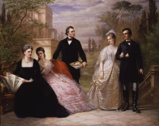 The Field Family in a Garden
