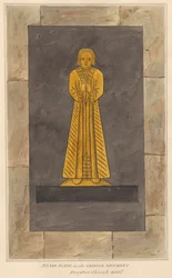 Brass Plate for unidentified man, Chancel Pavement of Drayton Church