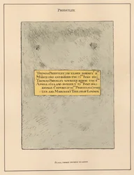 Brass Plate Inscription Thomas Priestly the Elder and the Younger from Hornsey Church