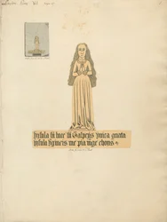 Brass Plate of a Woman from Layton Church
