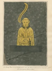 Brass Plate, Unidentified from Greenford Church
