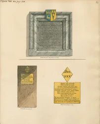 Memorial to Elizabeth Grene also of Anne Grey from Enfield Church