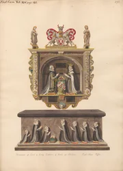 Memorial to Lord and Lady Latimer and Tomb of the Children Ralph, Katherin, Ralph, Dorothye, Jane, Margaret and Anne from East Ham Church