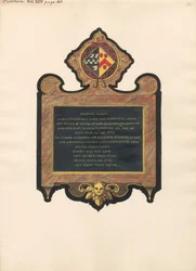 Memorial to Mary Heigham from East Ham Church