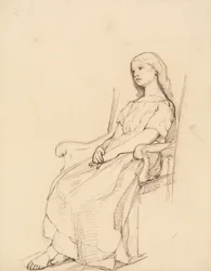 Study of a Young Girl, Seated