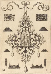 Large Pendant, Faith Standing at Centre