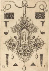 Large Pendant, Strength Standing at Centre