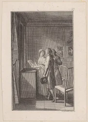 Lady Presents Her Travelling Companion with Her Self-Drawn Portrait at Farewell