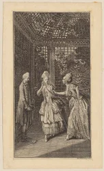 Frau von Hohenauf Surprises Mariane with Infant in the Garden Arbor