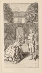 Mrs. von W. Kisses Her Daughter, Whom Alexander Looks Down Upon