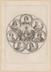 Germania with Portraits of Emperor Ferdinand III and Six Prince-Electors from the Time of the Thirty Years