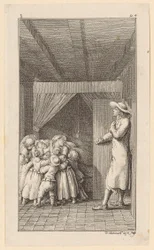 Gertrud in bed with an infant
