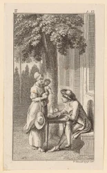 Gertrud with Her Youngest Child in Her Arms at Junker Arner