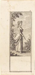 Girl with Fan, Facing Right