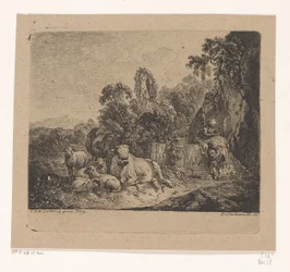 Shepherd and Shepherdess with Cattle