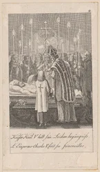 Emperor Charles V Holds His Own Funeral, Plate 4 from the Series "Ancient, Medieval and Modern History"