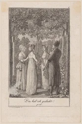 Lottchen Visits Minchen, Who Tells of Her Meeting with the Estate Owner, Plate 4 of the Series “The Call to the City”