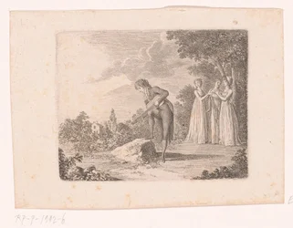 Mr. de Vollange Playing His Guitar, While Three Ladies Listen on the Right
