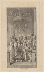 Title engraving for the chivalric romance “Palmerin of Oliva”