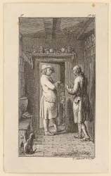 Vogt opens the door and sees the two half-naked children of the hypocritical Marx, who would eat at his sister