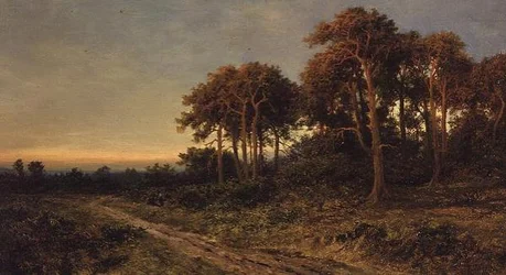 Landscape with Two Figures at Sunset