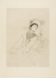 Woman Smoking a Cigarette