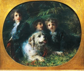 The Troubetzkoy Boys with a Dog