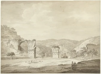 Ruins of the Bridge of Augustus at Narni, Italy