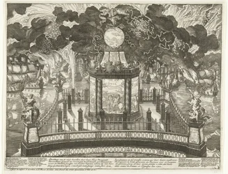 Fireworks on the Hofvijver Celebrating the Victory at Vigo, 1702