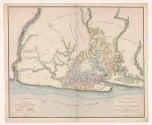 Part of a Map of Suriname, General Map of the Colony of Suriname, Mainly Showing the Current Cultivation of the Colony