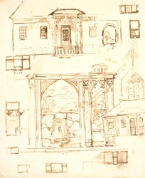Architectural and Decorative Studies in Neo-Gothic Style