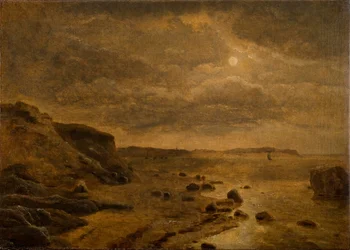Moonlight. The west coast of Jutland at Bovbjerg