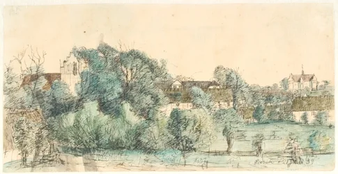 View Towards Ørbæk Rectory and Church