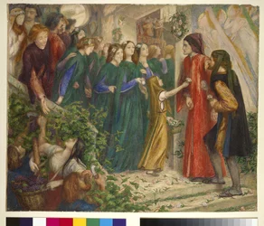 Beatrice Meeting Dante at a Marriage Feast Denies Him Her Salutation