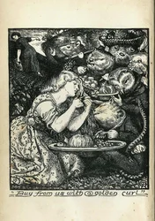 Frontispiece of Goblin Market and Other Poems by Christina Rossetti, 1861-1862