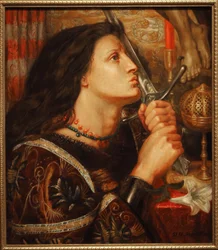 Joan of Arc kissing the scent of deliverance